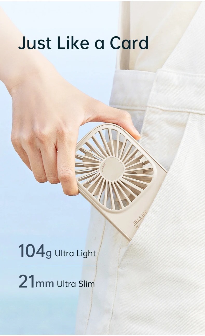 Mô tả Quạt Mini Cầm Tay Jisulife FA49 2000mAh Nhỏ Gọn - Siêu Mỏng - Dễ Thương - Chính Hãng - Bảo Hành 12 Tháng - 5