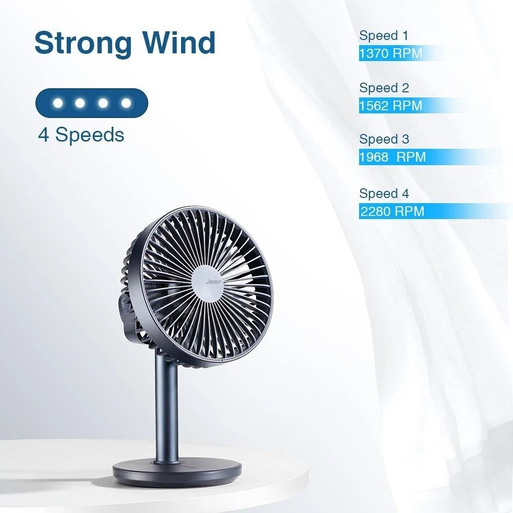 Mô tả Quạt Kẹp Đa Năng Jisulife F7B Cao Cấp Mát 360 Độ | Pin 4000mAh Sạc Nhanh Sử Dụng Đến 12h | Chính Hãng - BH 12 Tháng - 3