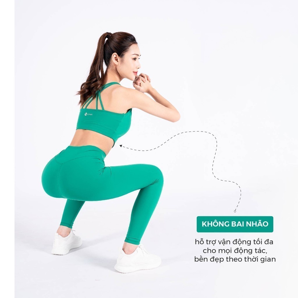 Mô tả Bộ Tập Yoga LV24N01F501 Áo Bra Yếm Đệm Rời & Quần Legging Cạp Cao Livan Sport, Bộ Tập Yoga Nữ, Đồ Tập Yoga Nữ - 7