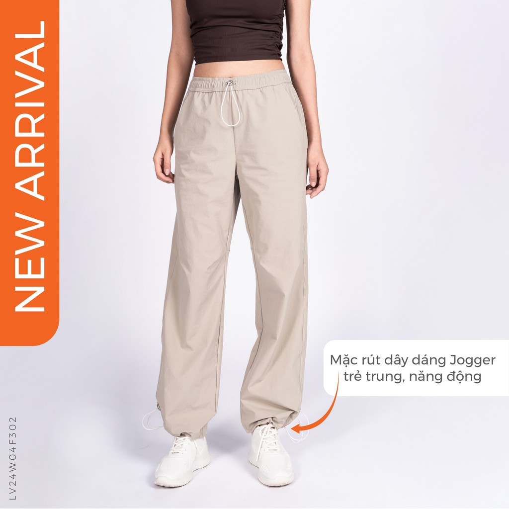Mô tả Quần Ống Rộng, Quần Jogger Nữ Vải Gió Cạp Chun Rút Dây Livan Sport Cao Cấp, Quần Nữ Form Rộng - 4