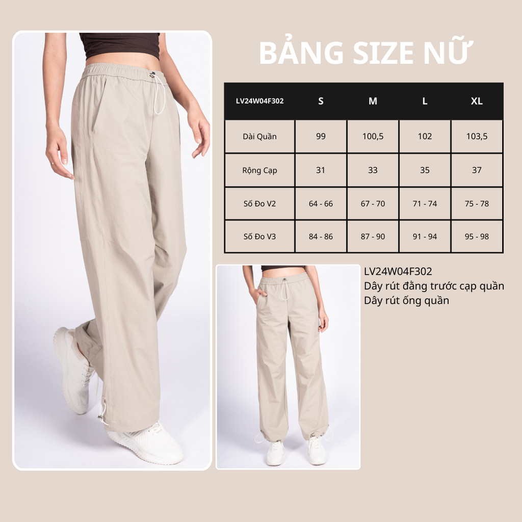 Mô tả Quần Ống Rộng, Quần Jogger Nữ Vải Gió Cạp Chun Rút Dây Livan Sport Cao Cấp, Quần Nữ Form Rộng - 5