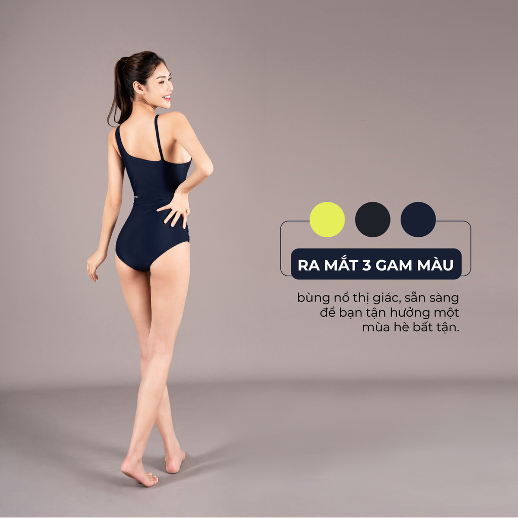 Mô tả Bộ Đồ Bơi Nữ Lệch Vai Livan Sport LV24N07-F401 Kèm Đệm Tháo Rời, Bộ Bơi Nữ Liền Thân - 2