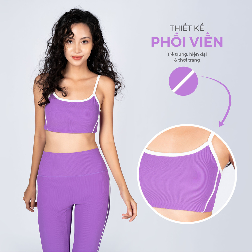 Mô tả Bộ Tập Yoga Gym Nữ Livan Sport LV24N01F504 LUXURY Áo Bra Đệm Rời & Quần Legging Ống Loe, Bộ Tập Yoga Nữ Cao Cấp - 3