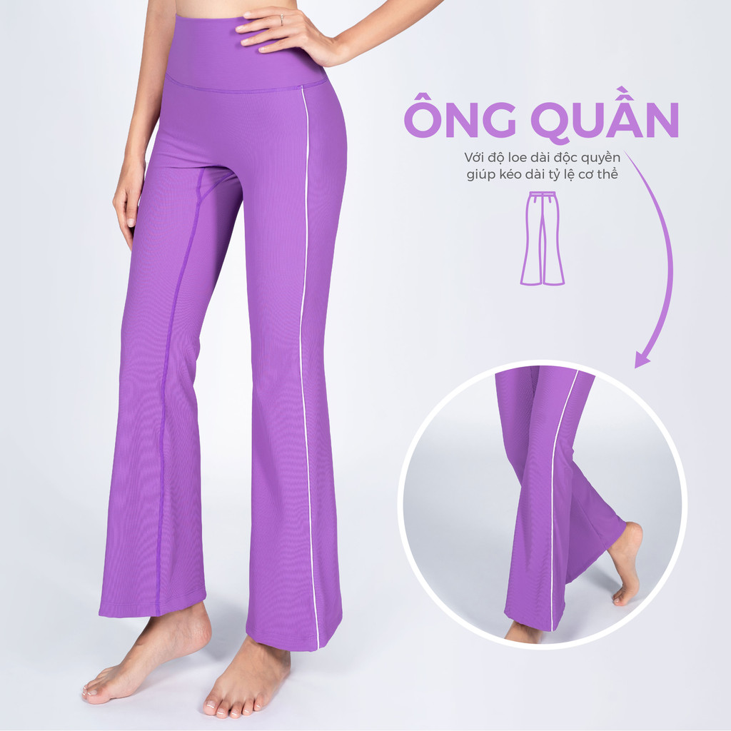 Mô tả Bộ Tập Yoga Gym Nữ Livan Sport LV24N01F504 LUXURY Áo Bra Đệm Rời & Quần Legging Ống Loe, Bộ Tập Yoga Nữ Cao Cấp - 4