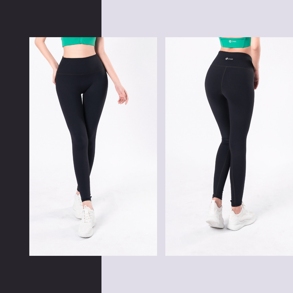 Mô tả Quần Legging Nữ Tập Yoga Basic Livan Sport Co Giãn Cạp Cao Mềm Mịn Ôm Form, Quần Legging Nữ, Quần Legging Tập Gym - 5