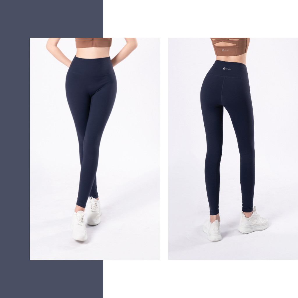 Mô tả Quần Legging Nữ Tập Yoga Basic Livan Sport Co Giãn Cạp Cao Mềm Mịn Ôm Form, Quần Legging Nữ, Quần Legging Tập Gym - 6