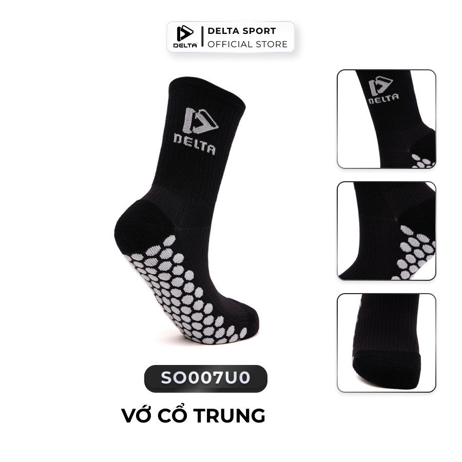 Mô tả DELTA Vớ Tất Thể Thao Cổ Trung Nam Nữ Cao Cấp, Co Giãn 4 Chiều, Thoáng Khí, Thấm Hút Mồ Hôi SO007U0 - 3