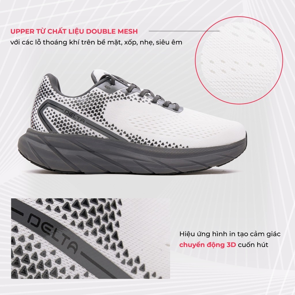 Mô tả DELTA Giày Chạy Bộ Running Light X Shock-Abs 3.0 Tối Ưu Cho chạy Địa Hình Và Tập Luyện Nhẹ RN003U1 - 2