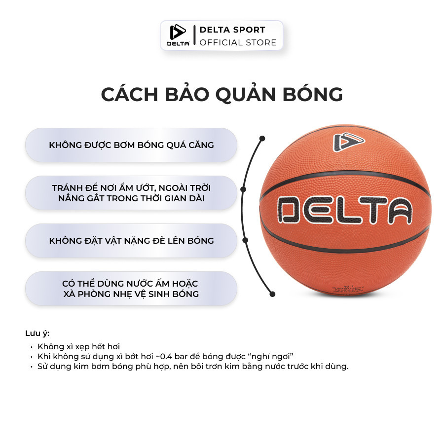 Mô tả Bóng Rổ DELTA Size 5,6,7 Cao Su Bền Bỉ Nhiều Màu Siêu Bám Tay Cho Bé Từ 5 Tuổi DELTABR02 - 7