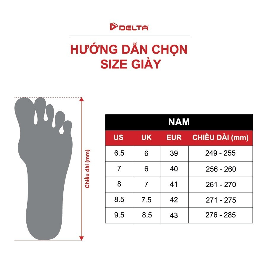 Mô tả DELTA Giày Đá Bóng Nam STORM Vải Lót Dệt Chắc Chắn, Mềm Nhẹ, Ôm Chân Chơi Sân Cỏ Nhân Tạo FB002M0 - 9