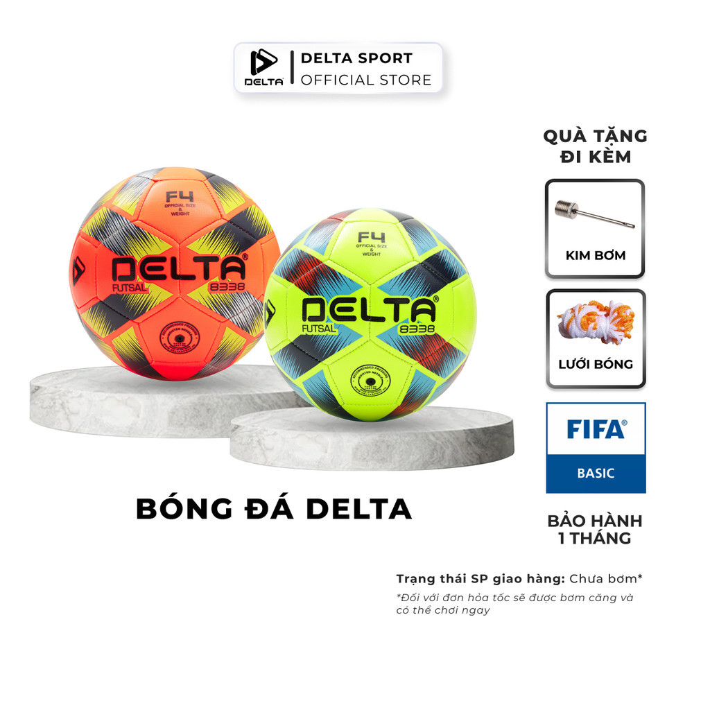Mô tả Bóng Đá DELTA FUTSAL 4M Size 4 May Máy Da TPU Mềm Chơi Sân 5 Sân Cỏ Nhân Tạo, Trong Nhà DELTAFU01 - 1