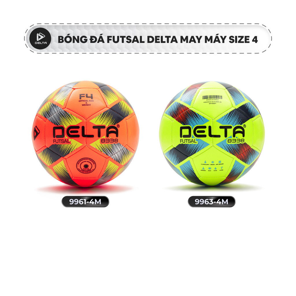Mô tả Bóng Đá DELTA FUTSAL 4M Size 4 May Máy Da TPU Mềm Chơi Sân 5 Sân Cỏ Nhân Tạo, Trong Nhà DELTAFU01 - 3