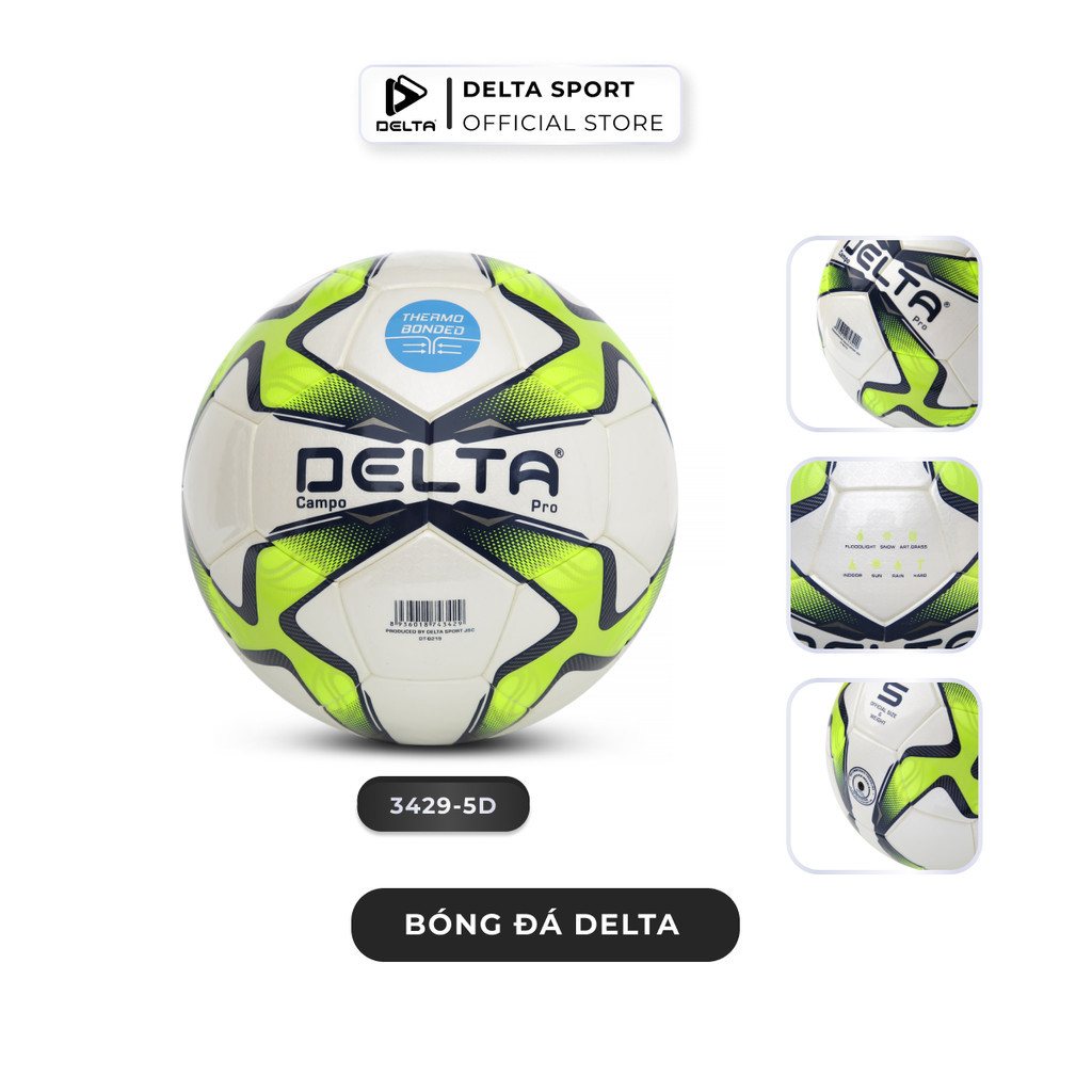 Mô tả Bóng Đá DELTA CAMPO Pro AR176 5D Size 5 Dán Ép Nhiệt Da PU Dùng Sân 7 11 Tự Nhiên Nhân Tạo DELTACA04 - 5