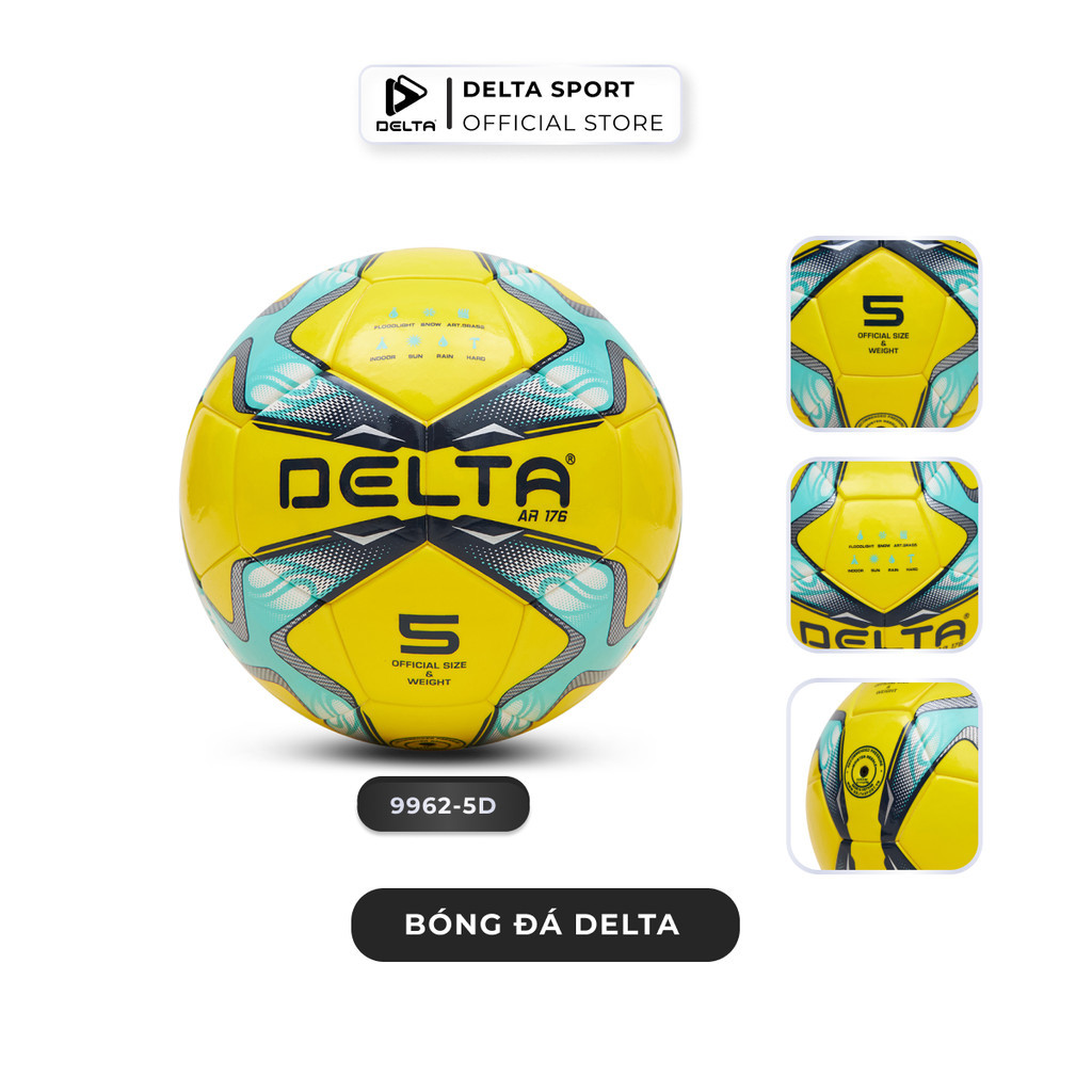 Mô tả Bóng Đá DELTA CAMPO Pro AR176 5D Size 5 Dán Ép Nhiệt Da PU Dùng Sân 7 11 Tự Nhiên Nhân Tạo DELTACA04 - 6