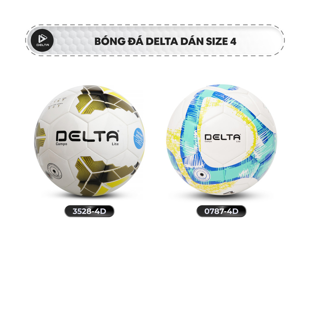 Mô tả Bóng Đá DELTA CAMPO 4D Size 4 Dán Ép Nhiệt Da PU Chơi Trên Nhiều Loại Sân Cho Bé 9-12 Tuổi DELTACA06 - 3