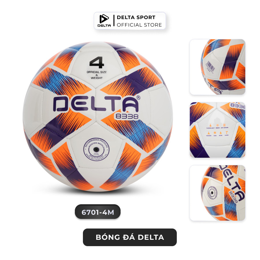 Mô tả Bóng Đá DELTA CAMPO 4M Size 4 May Máy Da TPU Nhẹ Mềm Sân 5 Cỏ Nhân Tạo Bé Từ 9-12 Tuổi DELTACA05 - 3