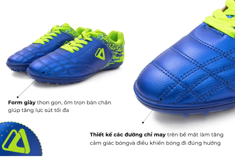 Mô tả DELTA Giày Bóng Đá Nam Falcon Da PU Mềm Nhẹ Êm Ôm Chân Cho Sân Cỏ Nhân Tạo FB001M0 - 2