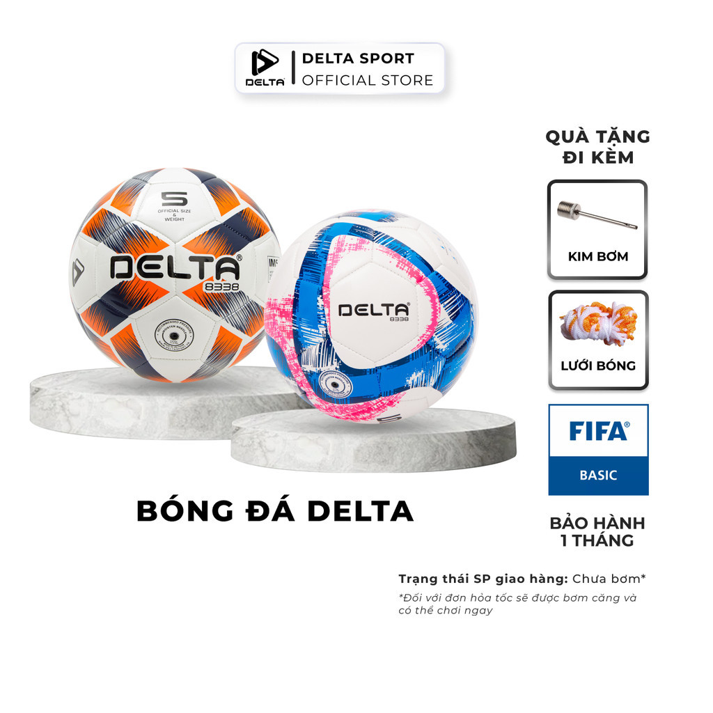 Mô tả Bóng Đá DELTA CAMPO 5M Size 5 May Máy FIFA Basic Da TPU Sân 7 11 Cỏ Nhân Tạo Từ 12 Tuổi DELTACA01 - 1