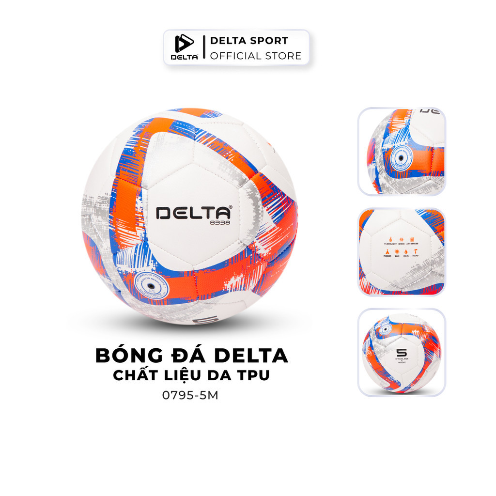 Mô tả Bóng Đá DELTA CAMPO 5M Size 5 May Máy FIFA Basic Da TPU Sân 7 11 Cỏ Nhân Tạo Từ 12 Tuổi DELTACA01 - 3