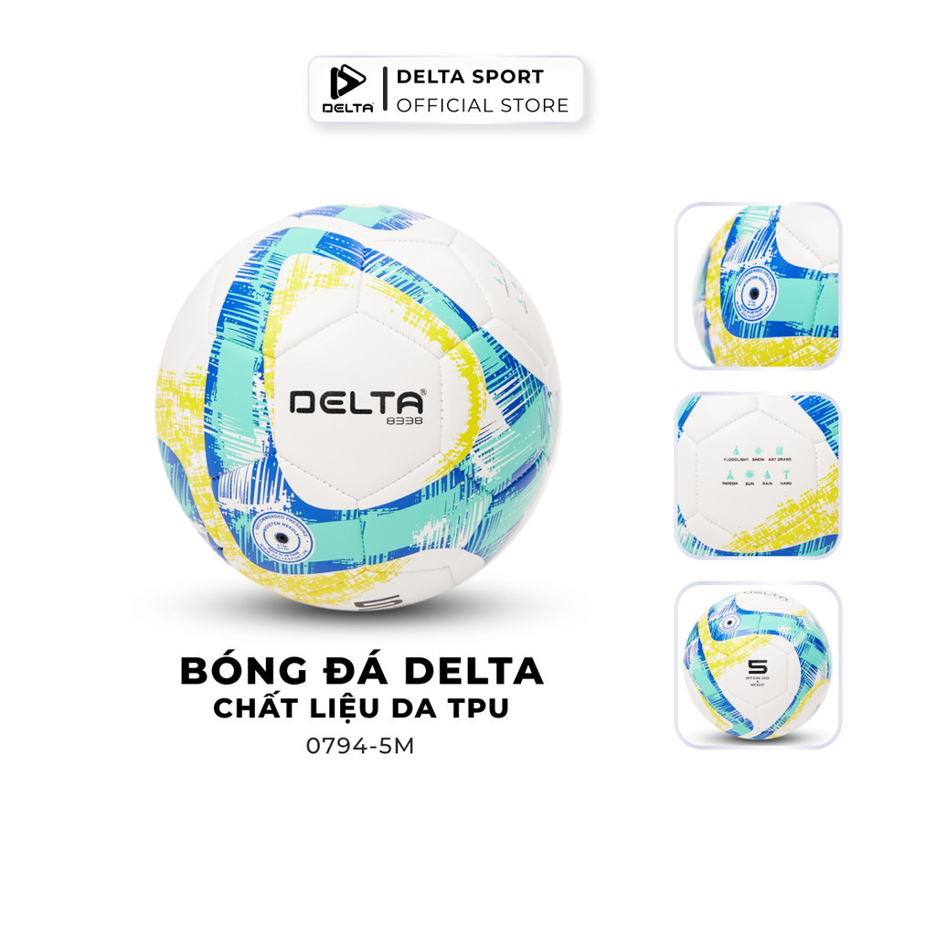 Mô tả Bóng Đá DELTA CAMPO 5M Size 5 May Máy FIFA Basic Da TPU Sân 7 11 Cỏ Nhân Tạo Từ 12 Tuổi DELTACA01 - 4