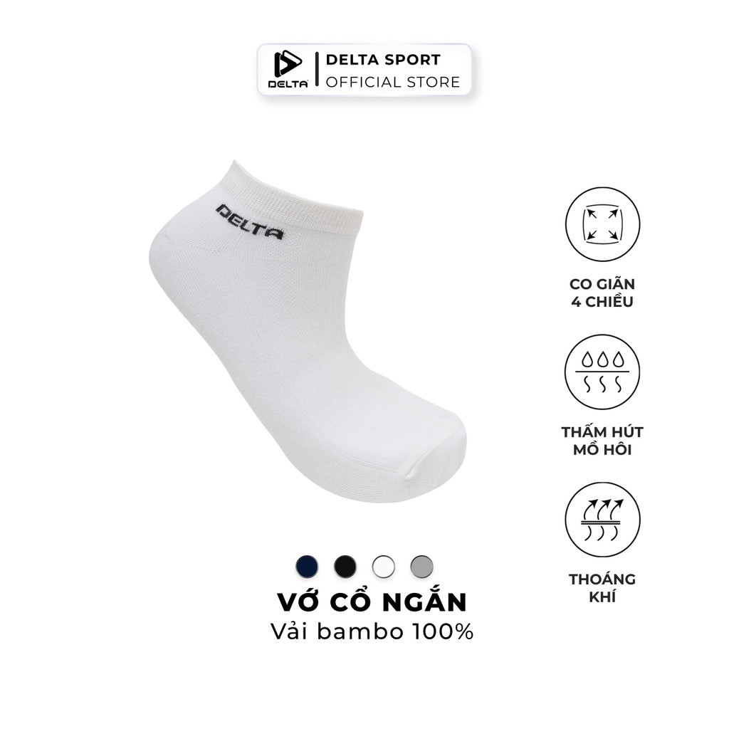 Mô tả DELTA Vớ Thể Thao Cổ Ngắn Unisex Chất Cotton Cao Cấp Co Giãn 4 Chiều Thoáng Khí Thấm Hút Tốt SO001U0 - 1
