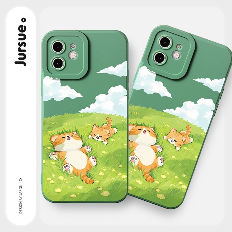 Mô tả Ốp điện thoại JURSUE Y3313 họa tiết mèo thích hợp cho iPhone 16 15 14 13 12 11 Pro Max SE 2020 X XR XS ip 8 7 Plus - 3