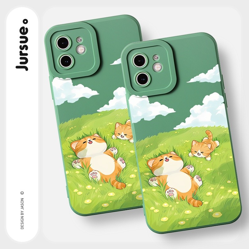 Mô tả Ốp điện thoại JURSUE Y3313 họa tiết mèo thích hợp cho iPhone 16 15 14 13 12 11 Pro Max SE 2020 X XR XS ip 8 7 Plus - 4