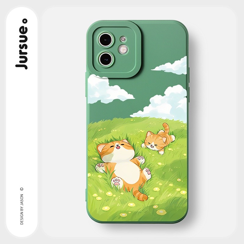 Mô tả Ốp điện thoại JURSUE Y3313 họa tiết mèo thích hợp cho iPhone 16 15 14 13 12 11 Pro Max SE 2020 X XR XS ip 8 7 Plus - 5