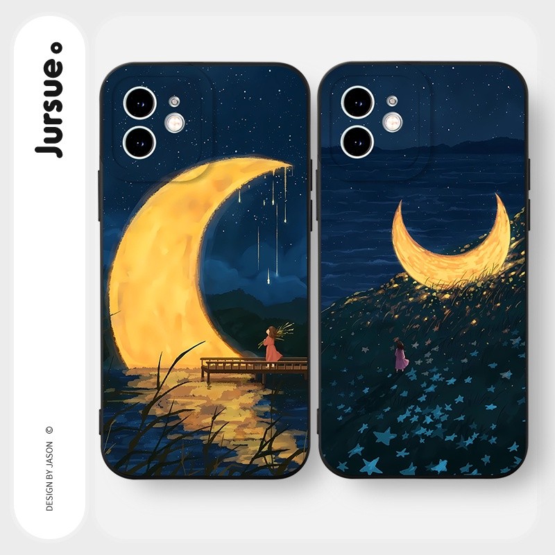 Mô tả Ốp lưng JURSUE mềm chống bẩn hình dễ thương đẹp độc lạ Cho iPhone 16 15 14 13 12 11 Pro Max SE 2020 X XR XS ip 8 7 Plus Y3278 - 3