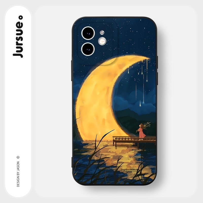 Mô tả Ốp lưng JURSUE mềm chống bẩn hình dễ thương đẹp độc lạ Cho iPhone 16 15 14 13 12 11 Pro Max SE 2020 X XR XS ip 8 7 Plus Y3278 - 4