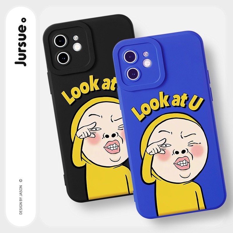 Mô tả Ốp lưng JURSUE mềm chống bẩn hoạt hình độc lạ Cho iPhone 16 15 14 13 12 11 Pro Max SE 2020 X XR XS ip 8 7 Plus Y2337 - 4