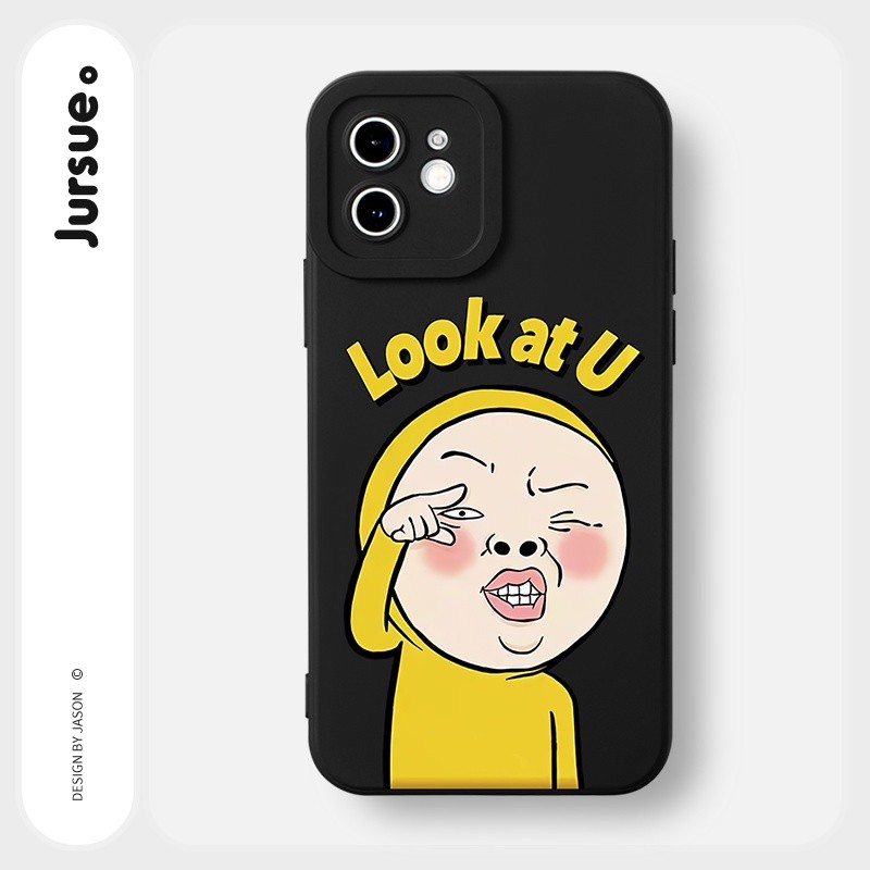 Mô tả Ốp lưng JURSUE mềm chống bẩn hoạt hình độc lạ Cho iPhone 16 15 14 13 12 11 Pro Max SE 2020 X XR XS ip 8 7 Plus Y2337 - 5