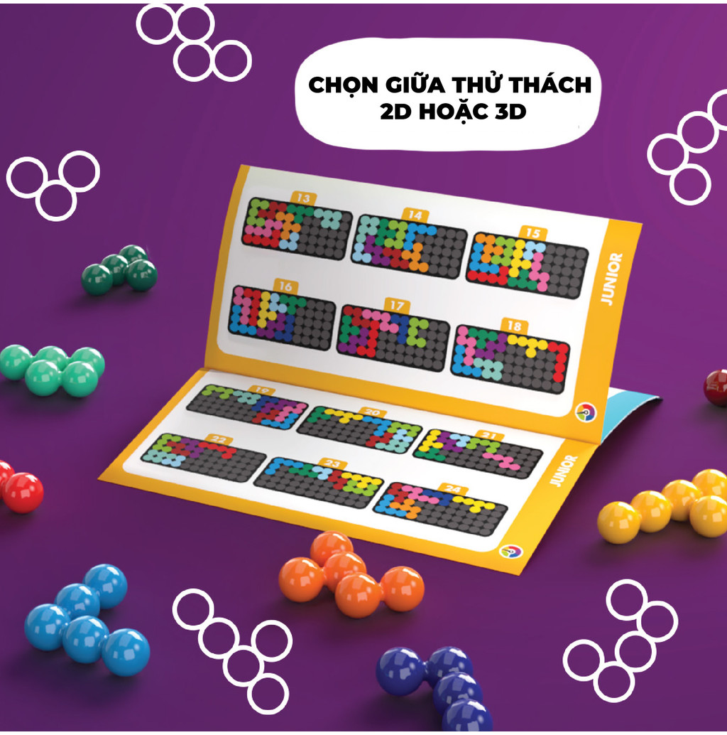 Mô tả Đồ chơi trí tuệ SmartGames thử thách IQ Pro gồm 120 thử thách giúp bé phát triển tư duy toàn diện - 6