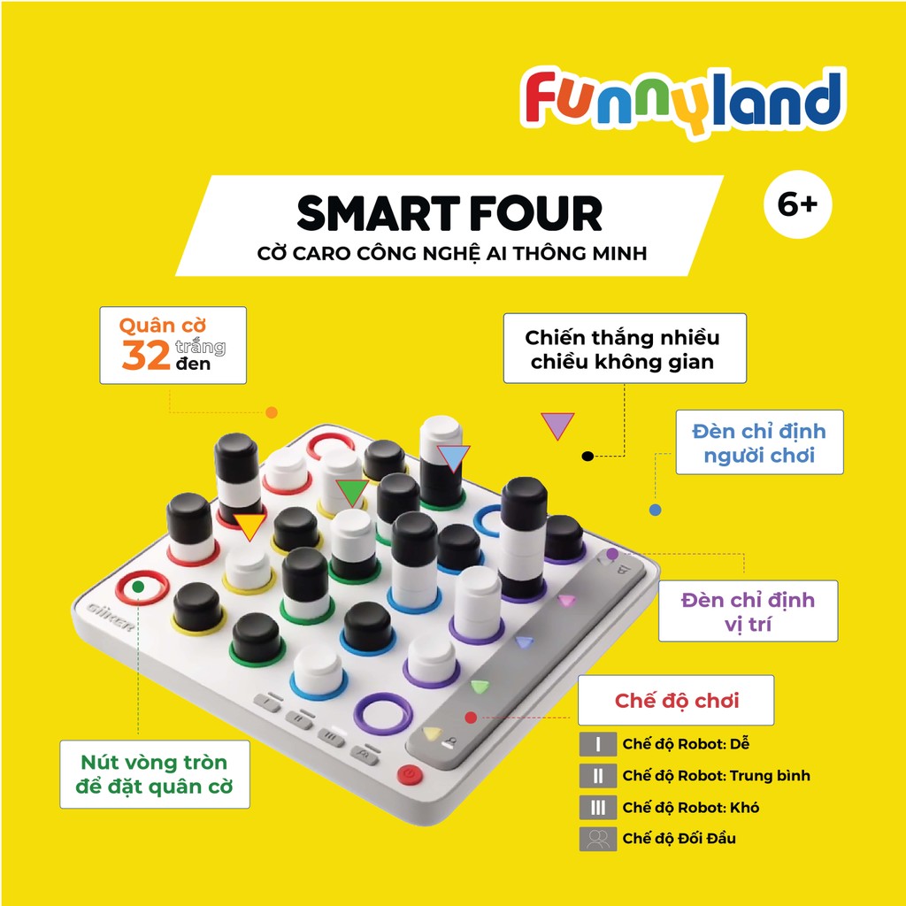Mô tả Đồ chơi thông minh Giiker Smart Four - Cờ Caro Công Nghệ AI Thông Minh - 3