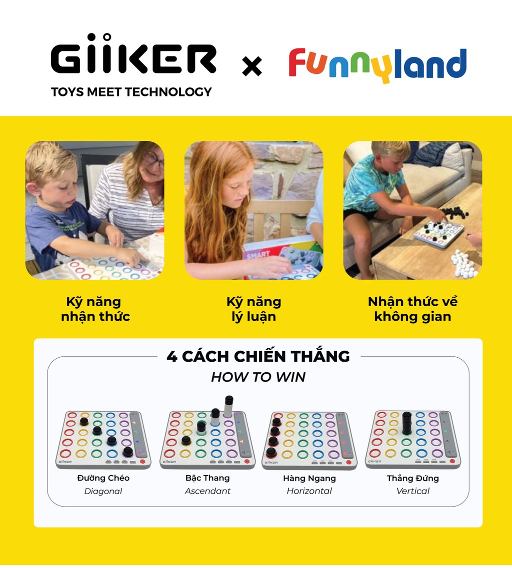 Mô tả Đồ chơi thông minh Giiker Smart Four - Cờ Caro Công Nghệ AI Thông Minh - 7