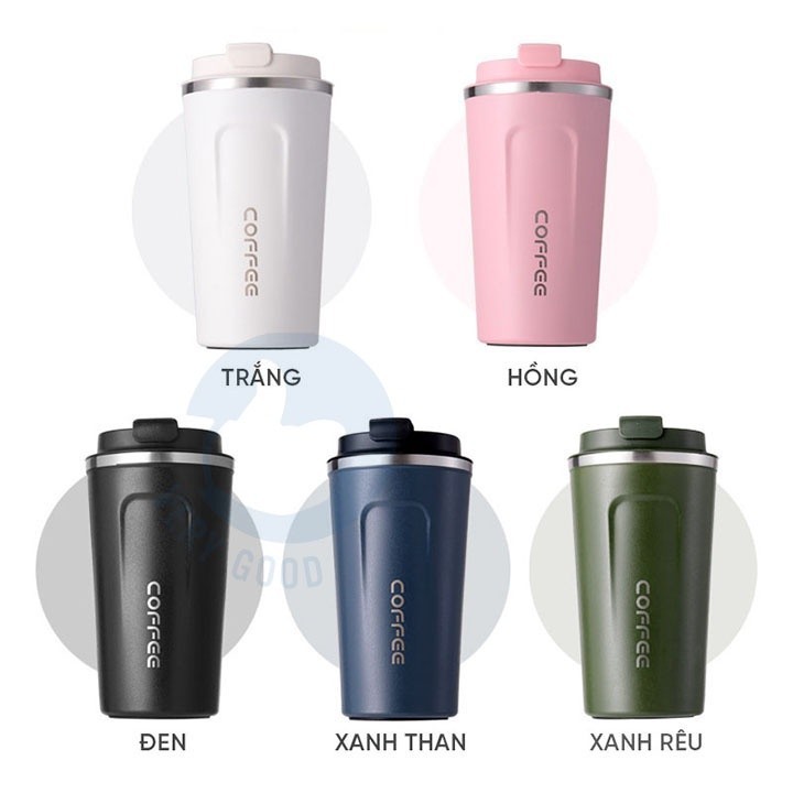 Ly cốc giữ nhiệt Coffee inox 304 chống tràn uống cafe đựng nước lạnh ...