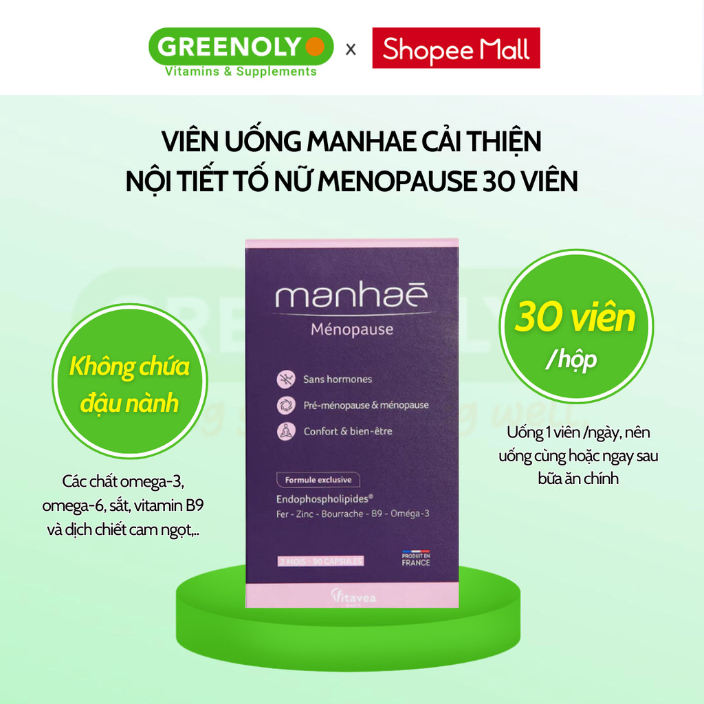 Mô tả Viên uống nội tiết tố nữ Manhae Nutrisante điều hòa kinh nguyệt giảm khô hạn tăng cường sinh lý nữ - 2