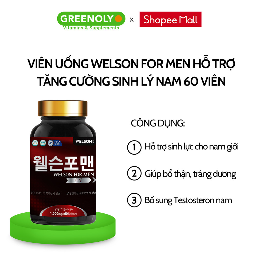 Mô tả Tăng Cường Sinh Lý Nam Bổ Thận Tráng Dương Welson For Men 60 viên - 2