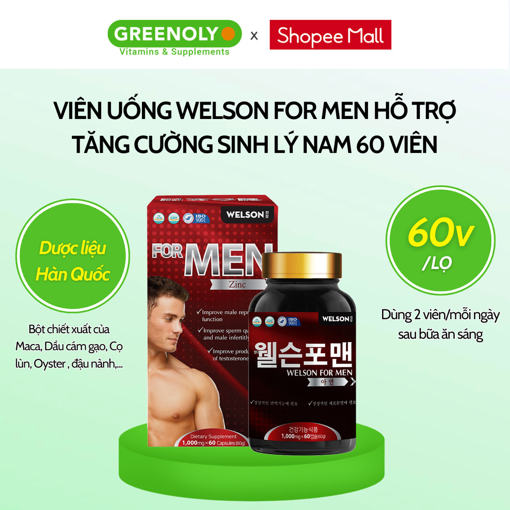 Mô tả Tăng Cường Sinh Lý Nam Bổ Thận Tráng Dương Welson For Men 60 viên - 3