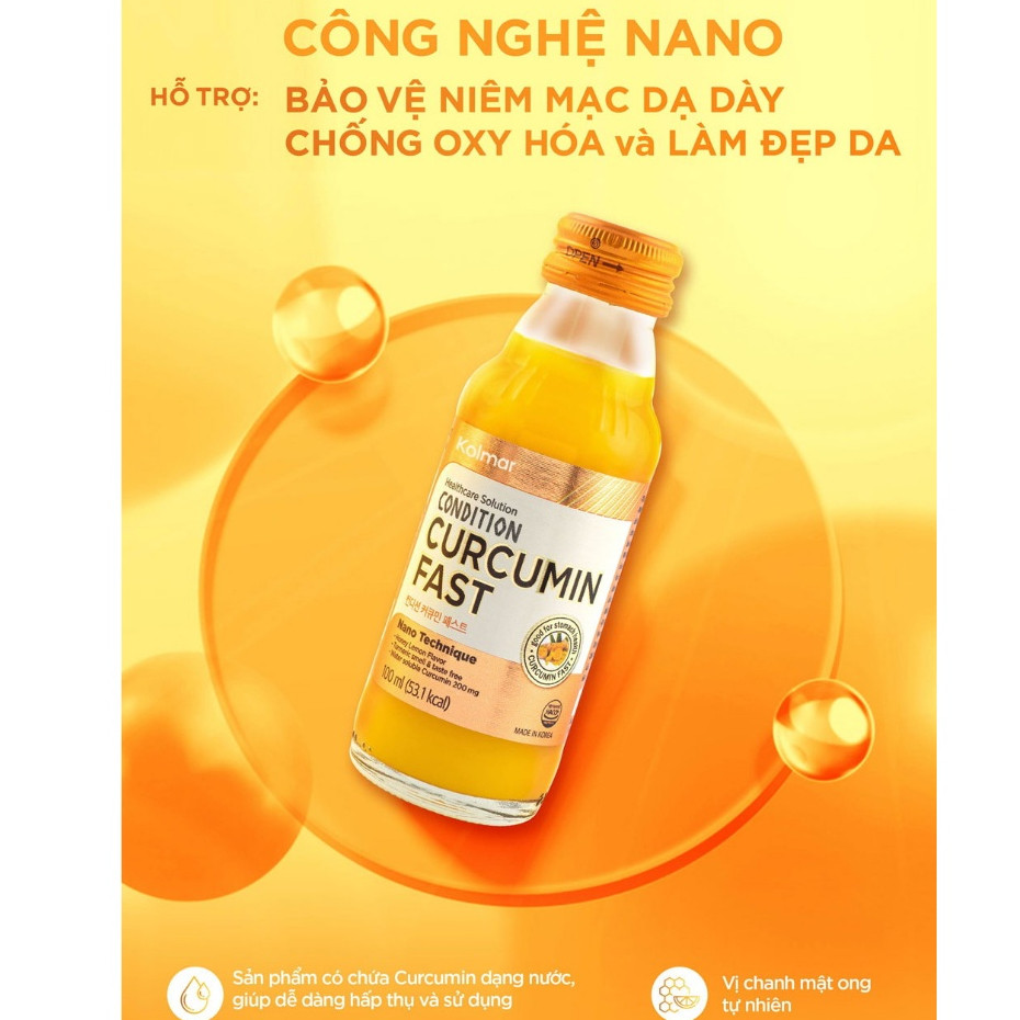 Mô tả Nước Nghệ Nano Kolmar Curcumin Fast Nano Tăng Cường Hỗ Trợ Dạ Dày 100ml - 10 Chai - 5