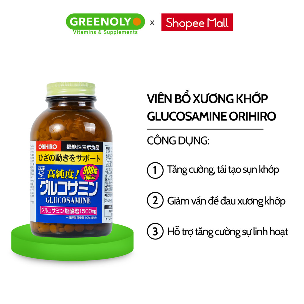 Mô tả Viên uống bổ sung Glucosamine ORIHIRO Nhật Bản giảm đau xương khớp 900 viên - 950 viên - 2