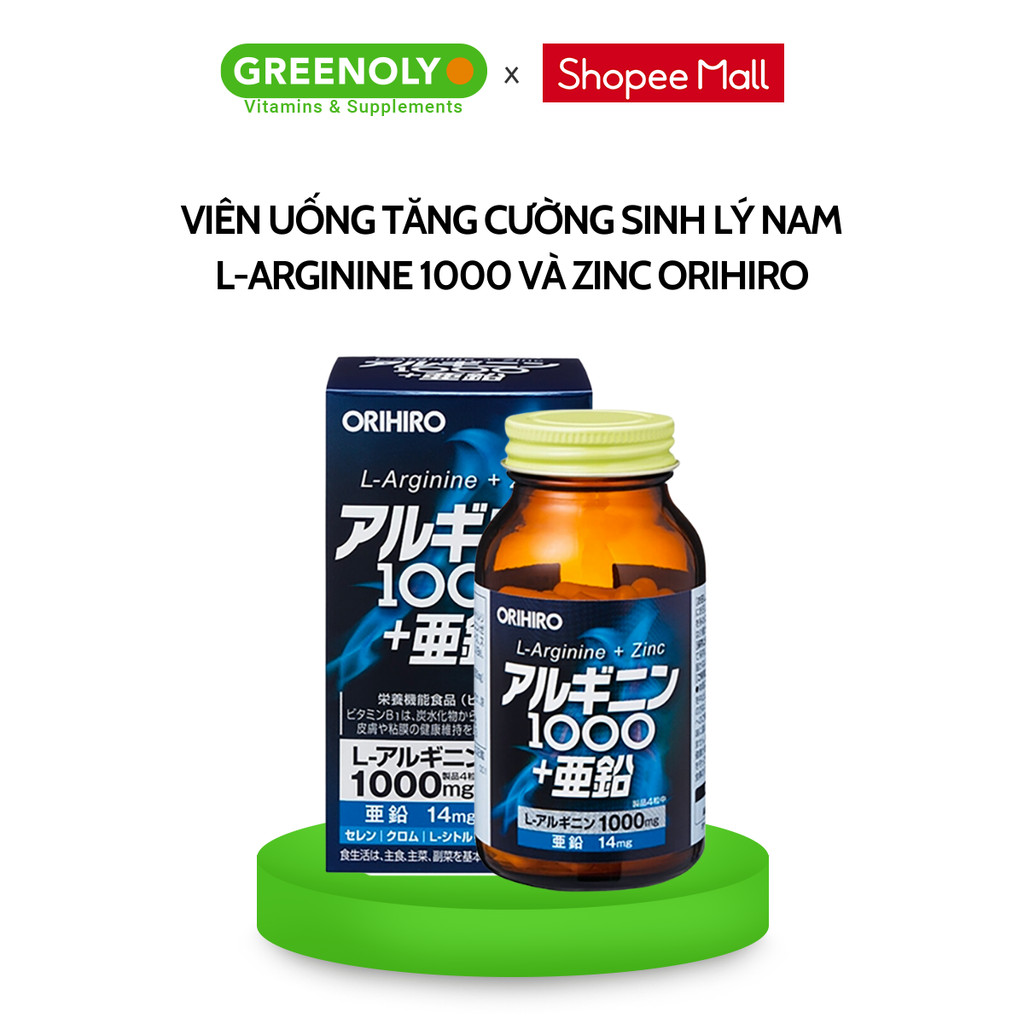 Mô tả Viên uống tăng cường sinh lý nam giới L-Arginine 1000mg và Zinc Orihiro 120 viên - 1