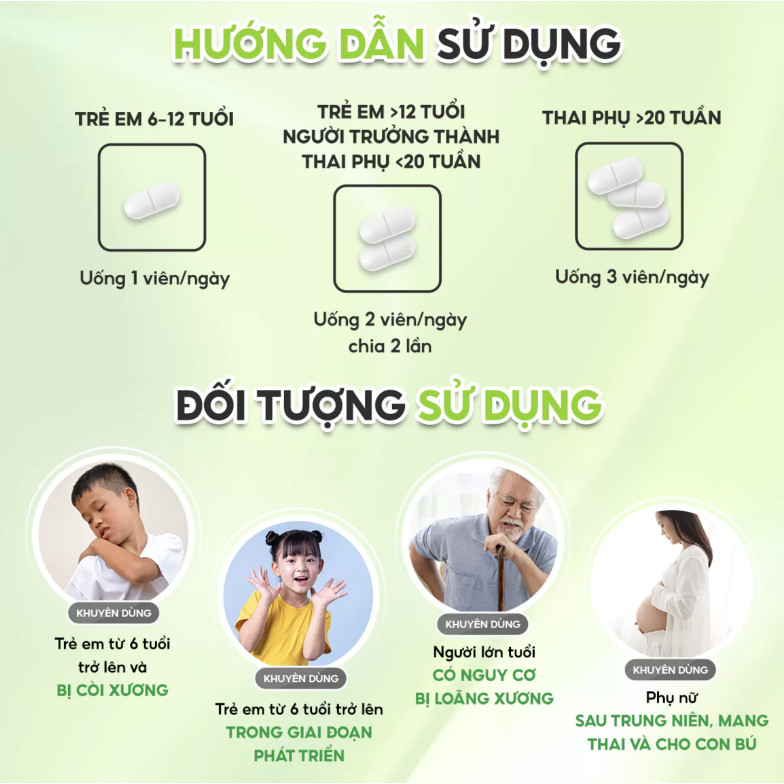 Mô tả Viên Uống Bổ Sung Canxi Hữu Cơ Olympian Labs Green Calcium Cho Bà Bầu, Sau Sinh Và Trẻ Em, Giúp Xương Chắc Khỏe 100 Viên - 8