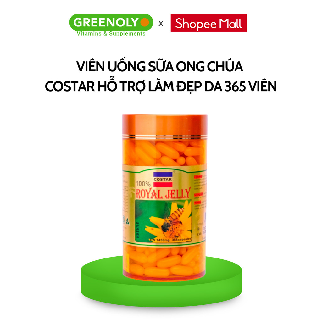 Mô tả Viên Uống Sữa Ong Chúa Costar Royal Jelly 1450mg Hỗ Trợ Đẹp, Mịn Màng Da 365 Viên - 1