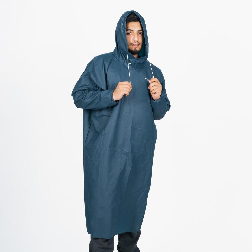 Mô tả Áo mưa chui đầu câu cá bỏ túi DECATHLON màu xanh sẫm mã 8384509 - 1