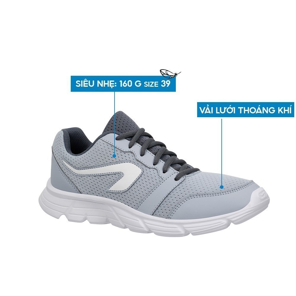 Mô tả Giày chạy bộ thể thao nữ DECATHLON siêu nhẹ màu xám 8351800 - 2