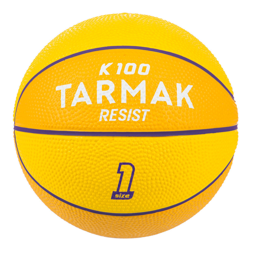 Mô tả Quả bóng rổ trẻ em cao su cỡ 1 k100 vàng Decathlon TARMAK mã 8616153 - 1