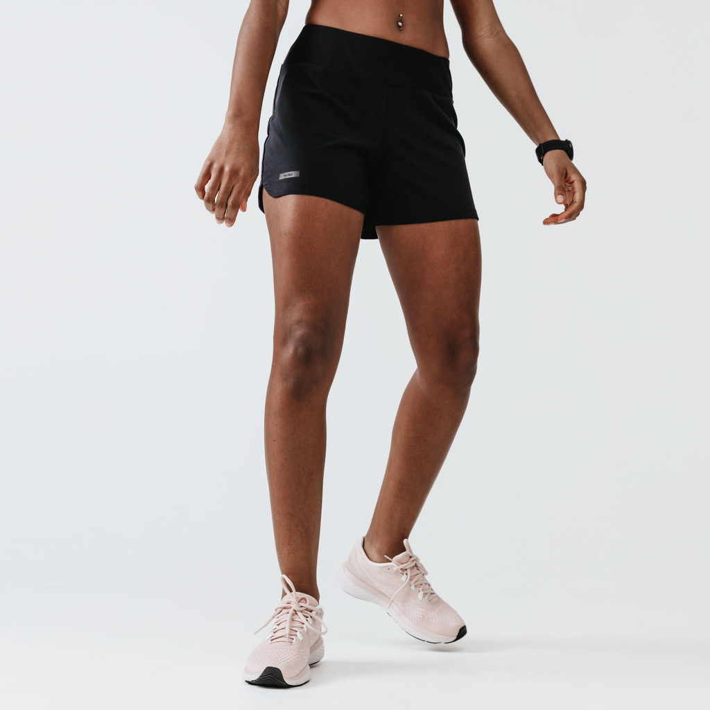 Mô tả Quần short chạy bộ nữ run dry đen Decathlon KALENJI - 2