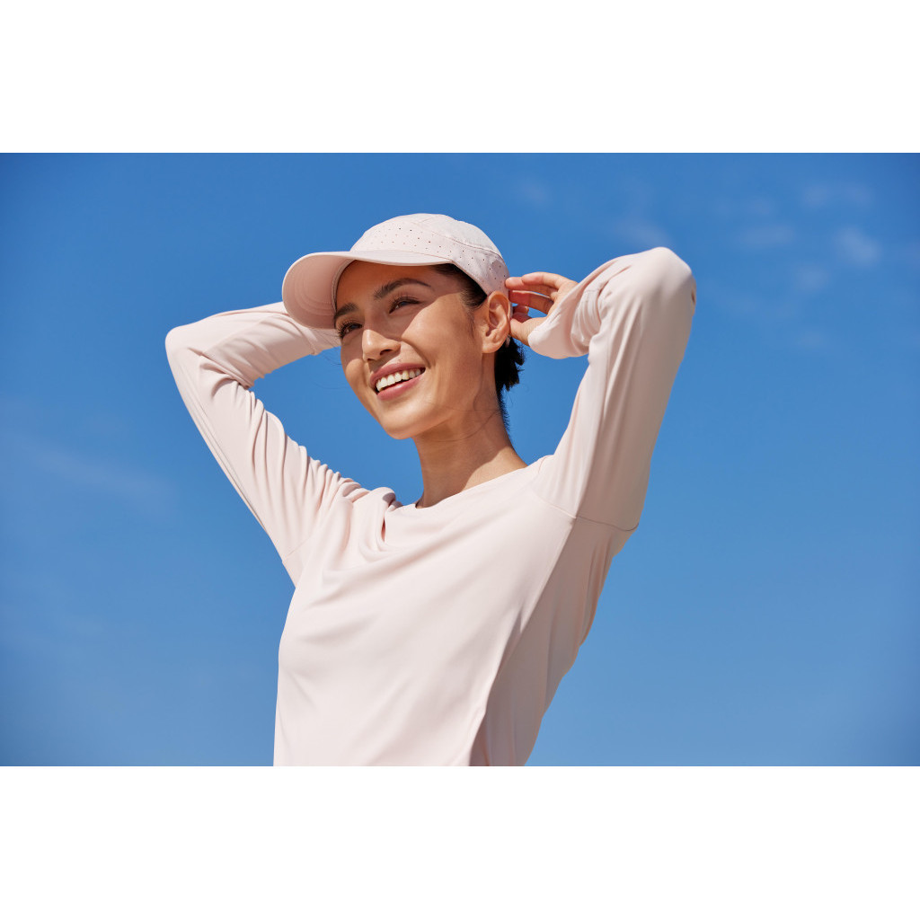 Mô tả Áo thun dài tay chạy bộ chống nắng cho nữ hồng nhạt Decathlon KALENJI mã 8666222 - 2