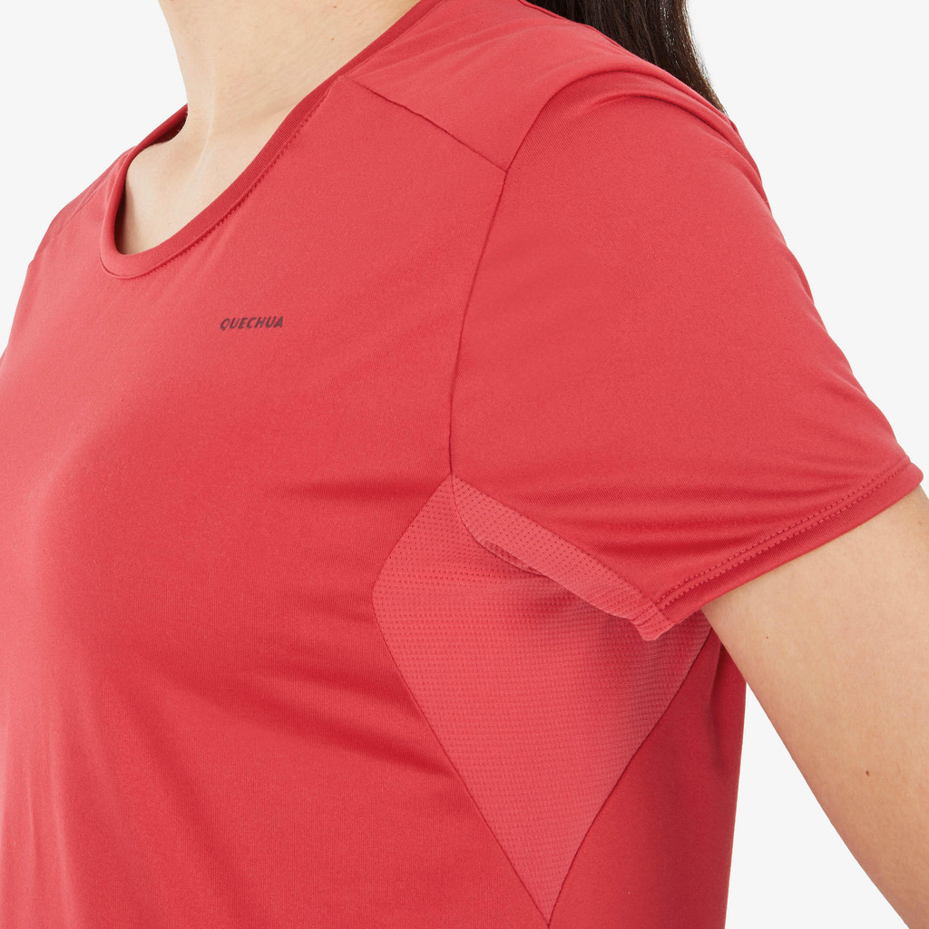 Mô tả Áo thun leo núi dã ngoại nữ mh100 hồng Decathlon QUECHUA mã 8786497 - 5